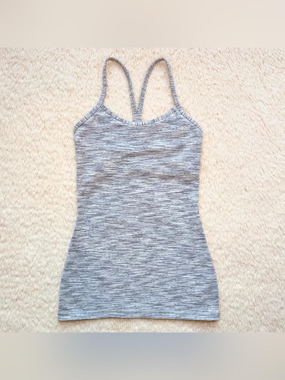 Lululemon Power Y Tank Wee Are From Space Ice Grey Alpine White Yoga Workout 2